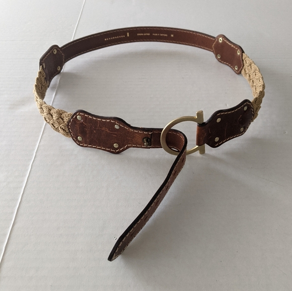 Schumacher Leather And Braided Thread Belt, Color: Brown / Tan Size M main image 13